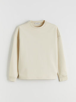 Bisiklet Yaka Oversize Kad?n Sweatshirt