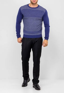 Джемпер мужской GREG G121-12-микроромб (син./сер.)  фото 3