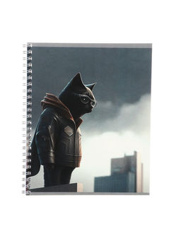 Цена за 4 шт. Тетрадь 48 листов в клетку на гребне, Calligrata «Чёрный Кот», МИКС