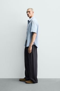 CAMISA RELAXED FIT LAVADO SPRAY / Azul claro - Zara фото 4