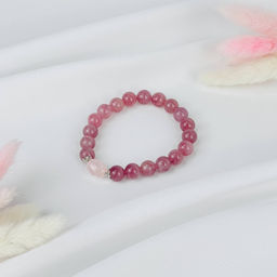 Браслет из Розового кварца и Морганита - Радуга самоцветов фото 2