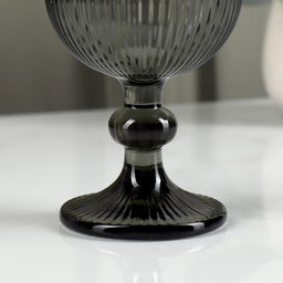 Бокалы для вина SL Home «Модерн», 250 мл, 8×14.5 см, набор 2 шт., стекло, графитовые