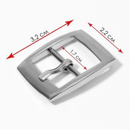 Цена за 5 шт. Пряжка для ремня, 3,2 2,2 см, 17 мм, цвет серебряный