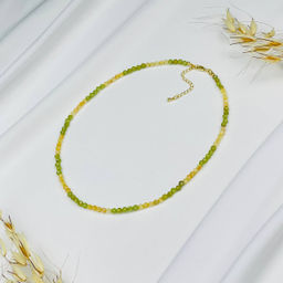 Колье из Цитрина и Хризолита 42 см +