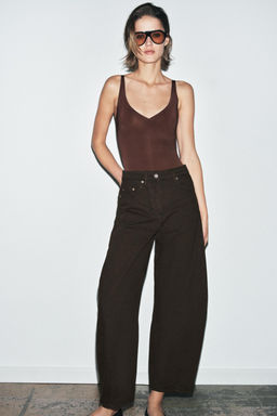 ZW COLLECTION BALLOON MID-WAIST JEANS - Zara фото 11