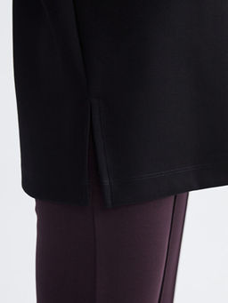 Bisiklet Yaka Bask?l? Oversize Kad?n Tunik