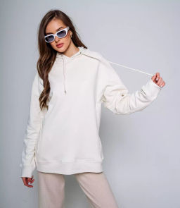 Худи #ОКТ1660, слоновая кость