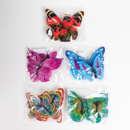 Магнит пластик под ткань Бабочки двойные, блеск н-р 6 шт МИКС h= 10;10,5;5;6,7;8,4;6,7 см - Simaland фото 4