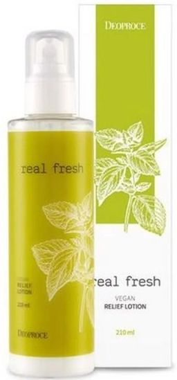 DEOPROCE REAL FRESH VEGAN RELIEF LOTION Увлажняющий лосьон для лица с растительными экстрактами