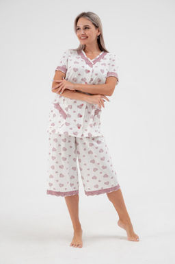 Пижама женская из кулирки Ворожея сердечко кофейное макс - Амадэль фото 6