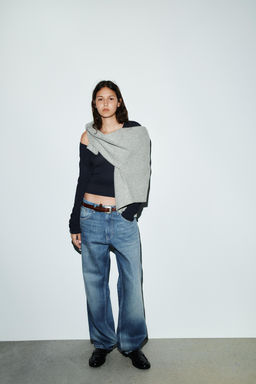 TRF LOW-RISE BAGGY TAPERED JEANS