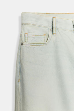 JEANS ZW COLLECTION RELAXED TIRO BAJO ROTOS / Azul claro - Zara фото 7