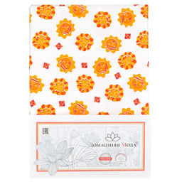 Солнечная Скатерть 240х145см, длина стола до 200см, на 10-12 персон, хлопок Премиум 186г/м2, Домашняя мода (Россия)  фото 3