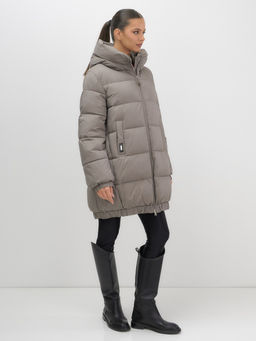 Куртка женская зимняя на резинке большого размера коричневого цвета 7619K Бренд: Visdeer  фото 6