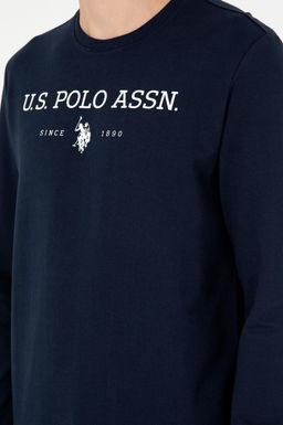 Мужской темно-синий свитшот - U.s. polo assn фото 7