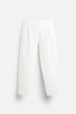 TEXTURED PLEATED TROUSERS - Zara фото 6