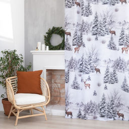 Шторы Этель Snow forest, 145?260 см, 2 шт., 140 г/м?
