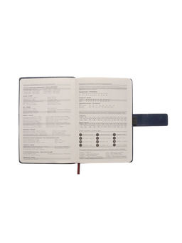 Ежедневник недатированный формат А5, с хлястиком, 112 листов, линия, пвх, синий - Simaland фото 7