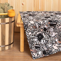 Простыня банная Этель Леопард 150х180 см, вафля 200г/м2, 100% хл