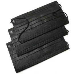 Nail Art Маска медицинская трехслойная одноразовая нестерильная, 50 шт/уп, черный фото 2