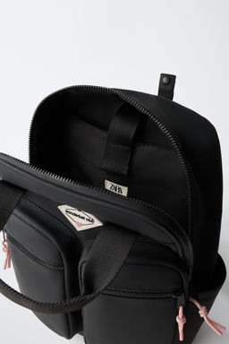 MOCHILA MULTIBOLSILLOS / Negro - Zara фото 4