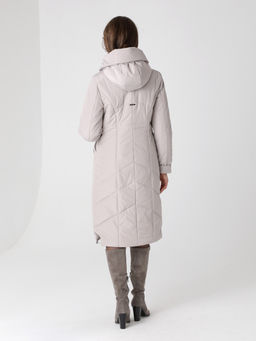 Еврозима! 24308 Пальто дем. песочный - Dizzyway фото 5