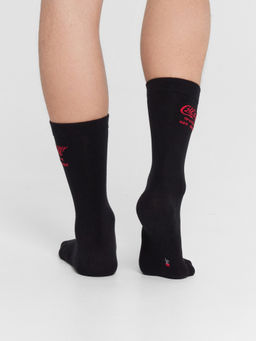 Цена за 5 пар! Носки мужские высокие черные с надписью C2H5OH праздник к нам приходит черный 017K-3048 - Mark formelle фото 3