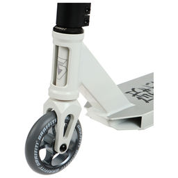 Самокат трюковой GRAFFITI Eccentric 24, колёса PU 110 мм, HIC компрессия, ABEC 9 Chrome, белый