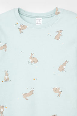 Crockid _ К 1552/голубой опал,кролики и цветы пижама дет  фото 3