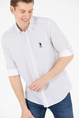 U. S. Polo Assn Мужская темно-синяя рубашка с длинным рукавом - U.s. polo assn фото 3