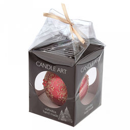 Елочная игрушка шар стеклянная д9,5см, красный металлик, ручная художественная роспись, подарочная упаковка (Россия) - Домашняя мода фото 8