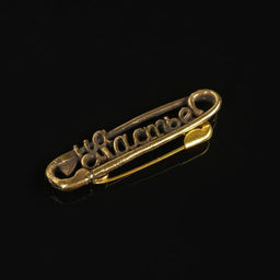 Булавка на счастье, латунь