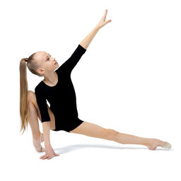Купальник гимнастический Grace Dance, с шортами, с рукавом 3/4, р. 34, цвет чёрный  фото 6