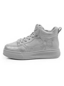 01-A324-6B GRAY/LT. BLUE Ботинки демисезонные женские (натуральная кожа)