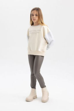 K?z Cocuk Uzun Boy Suni Deri Tayt