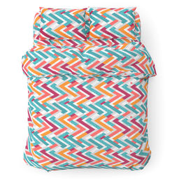 Пододеяльник Евро Макси на пуговицах Монблан 240х215см, бязь Комфорт 121г/м2, хлопок 100%, упаковка классическая ПВХ 28х41см, Домашняя мода (Россия)