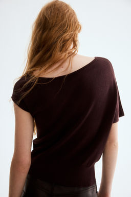 Top de un hombro en punto fino - H&m фото 4