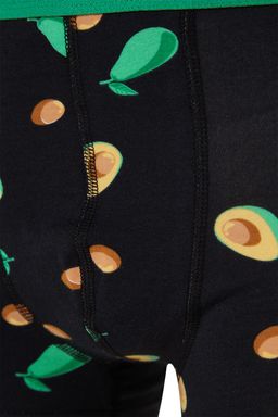 TRENDYOL MAN Cok Renkli 3lu Avocado Desenli-Duz Paket Pamuklu Boxer TMNSS23BX00014 - Trendyolmilla фото 3