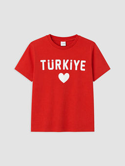 Bisiklet Yaka T?rkiye Bask?l? K?z ?ocuk Ti??rt