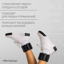 Утяжелители ONLYTOP, 2 шт. × 0.5 кг, цвет чёрный