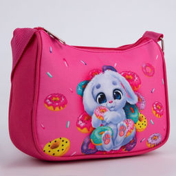 Сумка детская, текстильная, Зайка и пончики 4 см х 17 см х 13 см - NAZAMOK KIDS фото 2