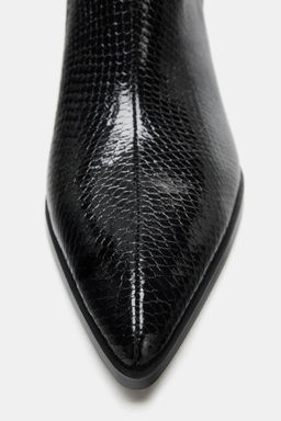 EMBOSSED HEEL ANKLE BOOTS - Zara фото 9