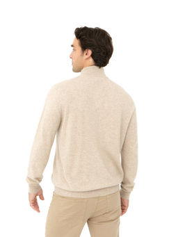 Кардиган из кашемира мужской KM020994-E серо-бежевый