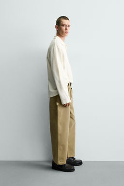 PANTAL?N CARPINTERO WIDE FIT / Tostado - Zara фото 4