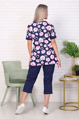 Костюм с бриджами, синий (909-1)