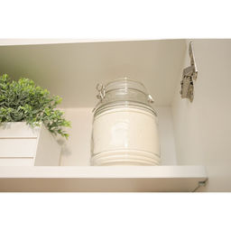 Банка для сыпучих Доляна «Уют», 2.1 л, 12×19 см, с бугельным замком, стекло, прозрачная