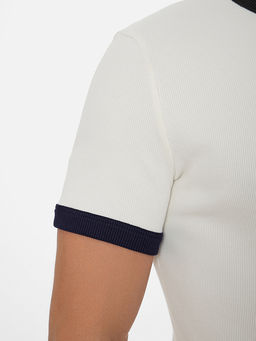 Футболка мужская белая с контрастной отделкой - Mark formelle фото 5