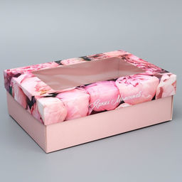 Цена за 2 шт. Коробка складная, крышка-дно, Ярких моментов, 21?15?7 см с окном