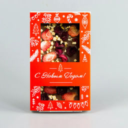 Молочный шоколад с клубникой, вишней и абрикосом, красная коробочка #14, 85гр