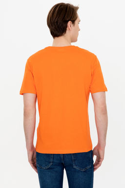 Erkek Turuncu Bisiklet Yaka Ti__rt